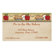 Tarjeta de visita de la panadería