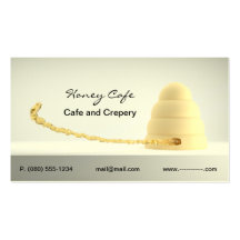Tarjeta de visita de la panadería del café