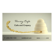 Tarjeta de visita de la panadería del café