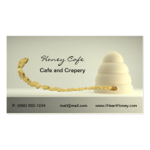 Tarjeta de visita de la panadería del café