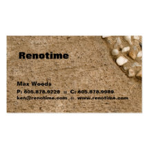 Tarjeta de visita de la piedra del contratista de 