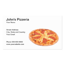 Tarjeta de visita de la pizzería