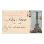Tarjeta de visita de la postal de París