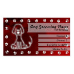 Tarjeta de visita de la preparación del perro [roj