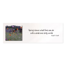 Tarjeta de visita de la primavera