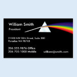 Tarjeta de visita de la prisma del arco iris tarjetas de negocio