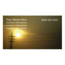 Tarjeta de visita de la puesta del sol y de las lí