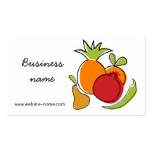 Tarjeta de visita de la tienda de alimentación