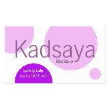 Tarjeta de visita de la tienda de la promoción de 