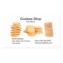 Tarjeta de visita de la tienda de las galletas