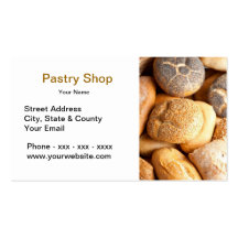 Tarjeta de visita de la tienda de pasteles