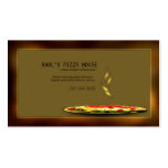 Tarjeta de visita de la tienda de pizza