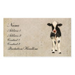 Tarjeta de visita de la vaca del ónix y de la marf