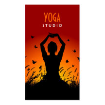 Tarjeta de visita de la yoga
