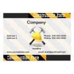 Tarjeta de visita de la zona de la construcción