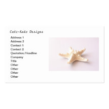 Tarjeta de visita de las estrellas de mar