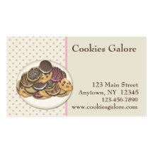 Tarjeta de visita de las galletas