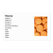 Tarjeta de visita de las galletas de la vainilla