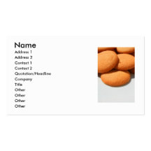 Tarjeta de visita de las galletas de la vainilla