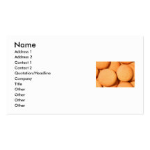 Tarjeta de visita de las galletas de la vainilla