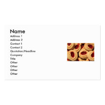 Tarjeta de visita de las galletas de torta dulce d