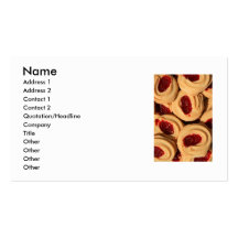 Tarjeta de visita de las galletas de torta dulce d