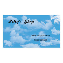 Tarjeta de visita de las nubes