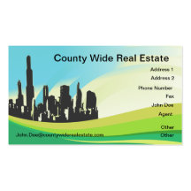 Tarjeta de visita de las propiedades inmobiliarias