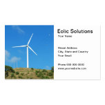 Tarjeta de visita de las soluciones de Eolic