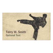 Tarjeta de visita de los artes marciales