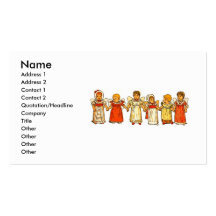 Tarjeta de visita de los bebés del ángel
