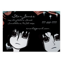 Tarjeta de visita de los chicas del animado