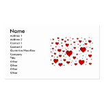 Tarjeta de visita de los corazones