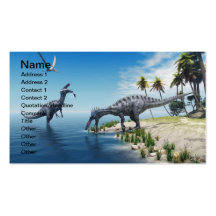 Tarjeta de visita de los dinosaurios de Suchomimus