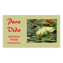 TARJETA DE VISITA DE LOS FLORES DE PURA VIDA LOTUS