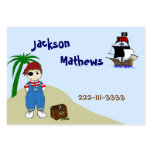 Tarjeta de visita de los niños del pirata