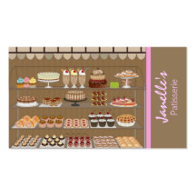 tarjeta de visita de los pasteles