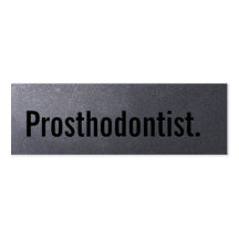 Tarjeta de visita de los Prosthodontics del negro 