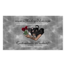 Tarjeta de visita de los rosas de la chihuahua
