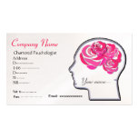 Tarjeta de visita de los rosas del cerebro…