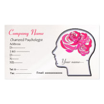 Tarjeta de visita de los rosas del cerebro…