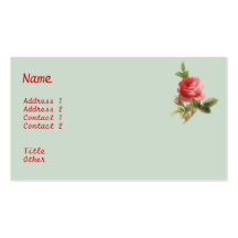 Tarjeta de visita de los rosas del vintage