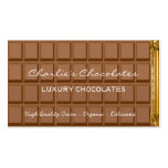 Tarjeta de visita de lujo de la tienda de los choc