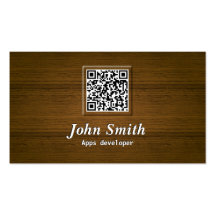 Tarjeta de visita de madera del desarrollador de A