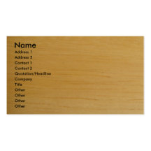 Tarjeta de visita de madera rubia
