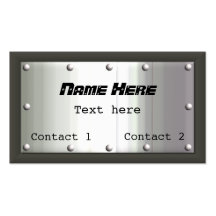 Tarjeta de visita de metales pesados