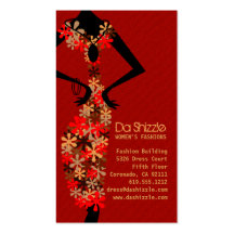 Tarjeta de visita de moda de DA Shizzle
