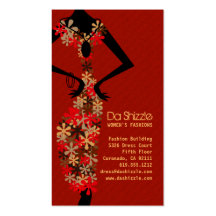 Tarjeta de visita de moda de DA Shizzle2