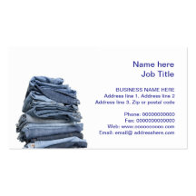 tarjeta de visita de moda de los vaqueros del dril