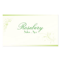 Tarjeta de visita de moda verde elegante del balne